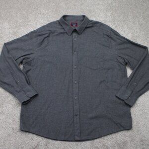 UNTUCKit Sherwood Shirt Mens 2XL XXL Gray 100% Cotton Long Sleeve Button Up